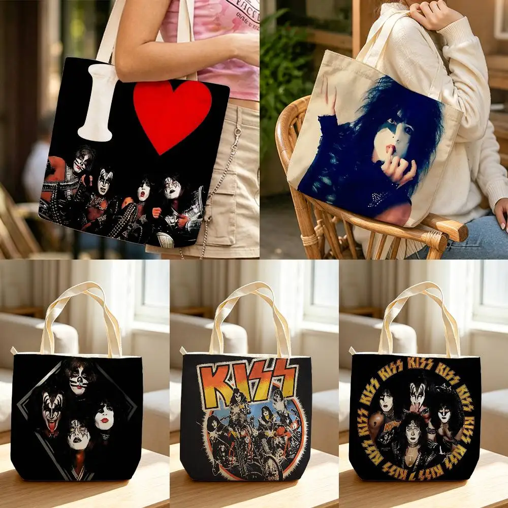 Shock Rock Band K-Kiss Army  Waterproof Lined Canvas bags suitable for going to class, shopping, gifts, and commuting
