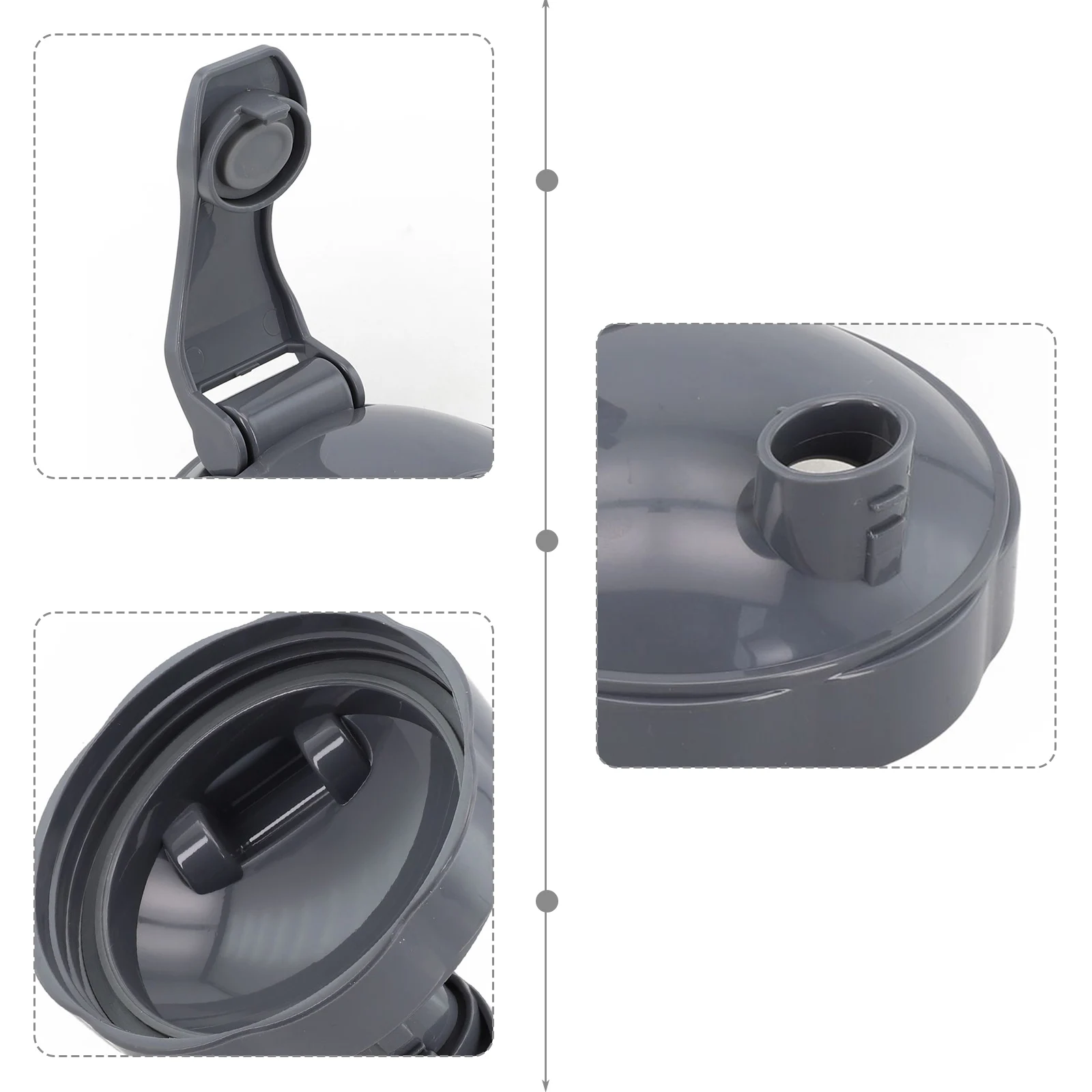 Tampas de Copo de Reposição Profissionais para Copos Oz, Ferramentas Plásticas Reutilizáveis, Conjunto de 2 Peças, Acessórios 600W 900W para NutriBullet