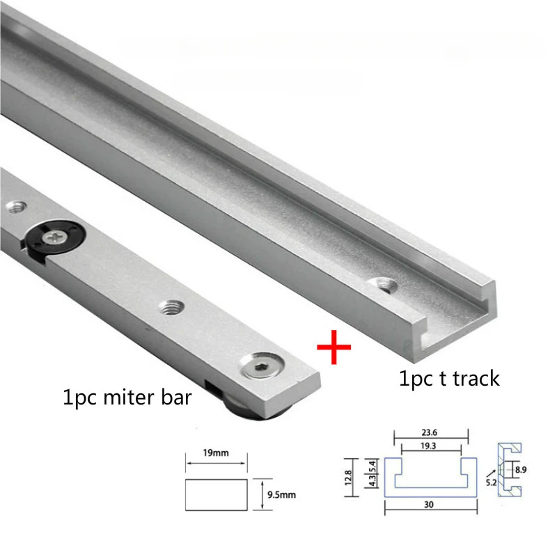 

2pcs/1Set Aluminium 30 - Type Woodworking T - Track Slider Kit for Table Saw Router Limit T-Bar T-Slot T-Slider