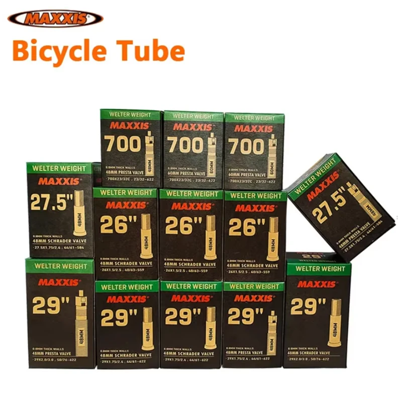

MAXXIS WELTER WEIGHT Thickened Puncture Resistant Original 0.8mm Inner Tube 26 27.5 29 700 For BMX Road XC AM DH Commute PV SV