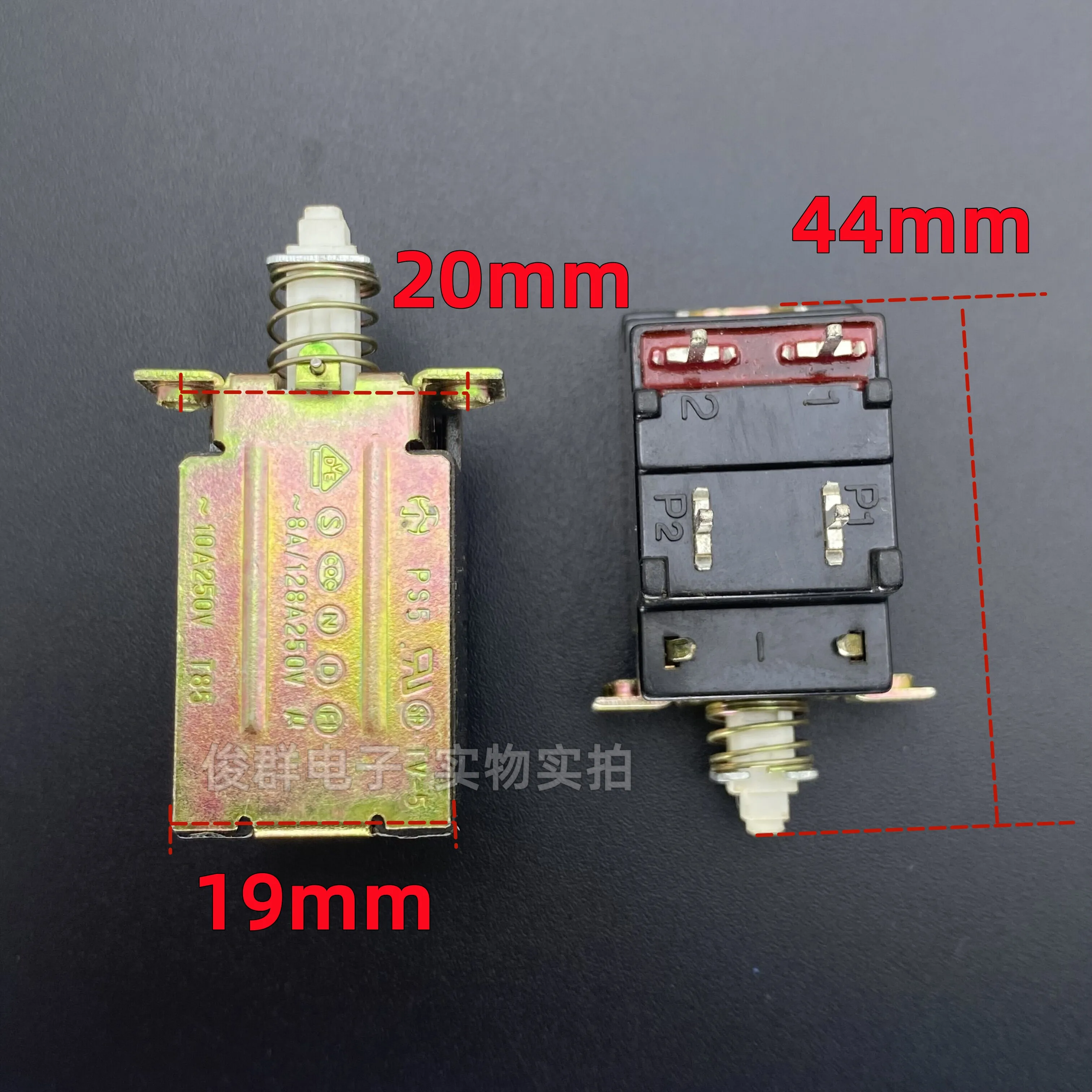 10pcs/ PS5 TV-5 self-locking power switch with lock button 4 pointed high current 10A power amplifier button