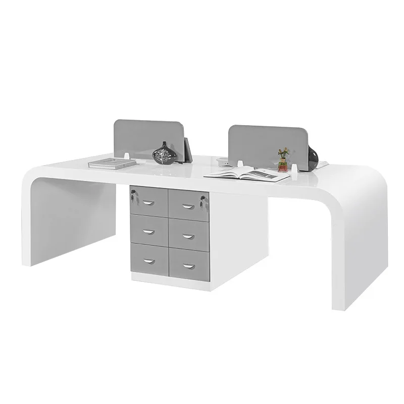 

Стол для персонала Стол для четырех человек Стол для персонала Настольный ящик из массива дерева Стол для нескольких человек в скандинавском стиле