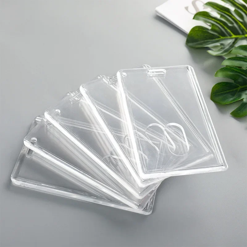 1pc Waterproof Transparent Card Cover Rigid Plastic Bus Card Holder Case Business Credit Cards Bank ID Card Sleeve Protect