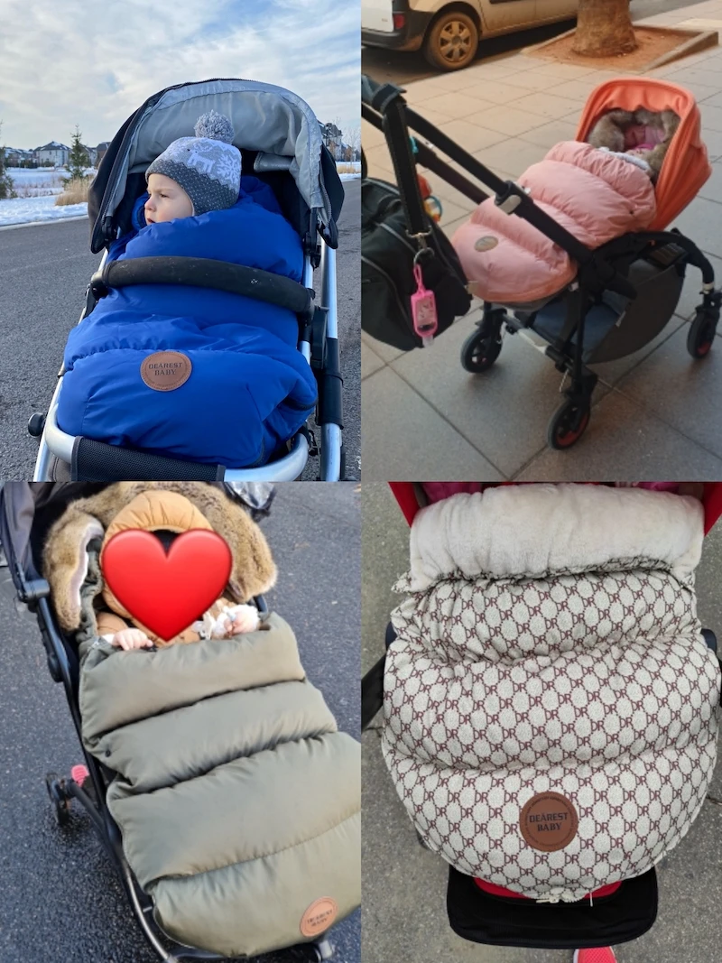 PANGDUpunSac de couchage universel pour bébé, optique, enveloppe d'hiver pour nouveau-nés, chancelière pour poussette, 0-12 mois, sacs de couchage pour nouveau-né