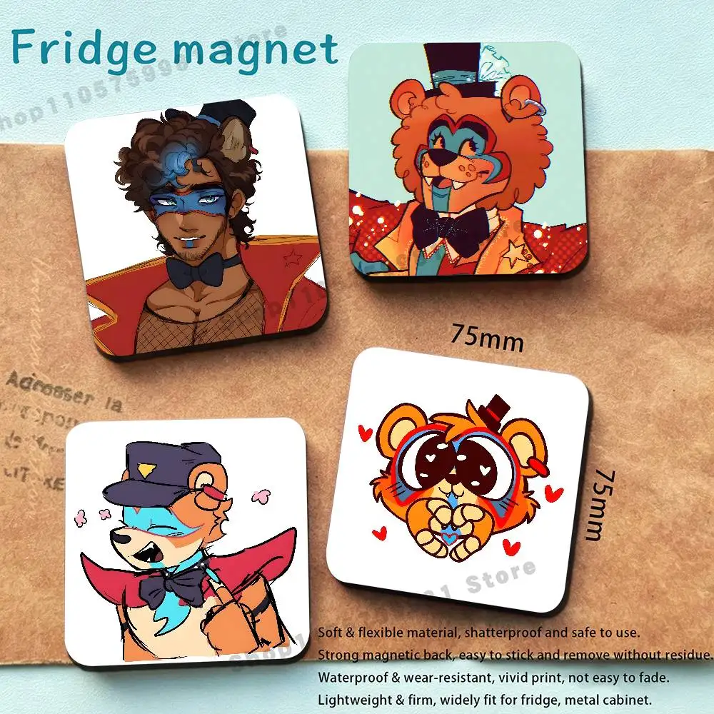 Cartoon G-Glamrock Freddy FNAF Magnet Refrigerator Fridge Sticker for Home Decor DIY Wall Decor