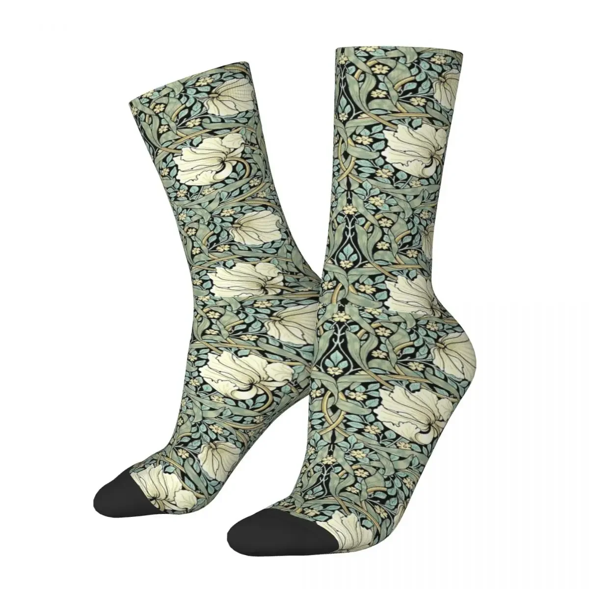 Happy Funny Men's Socks Harajuku William Morris Sock Polyester Flowers Art Sport Women Socks Spring Summer Autumn Winter