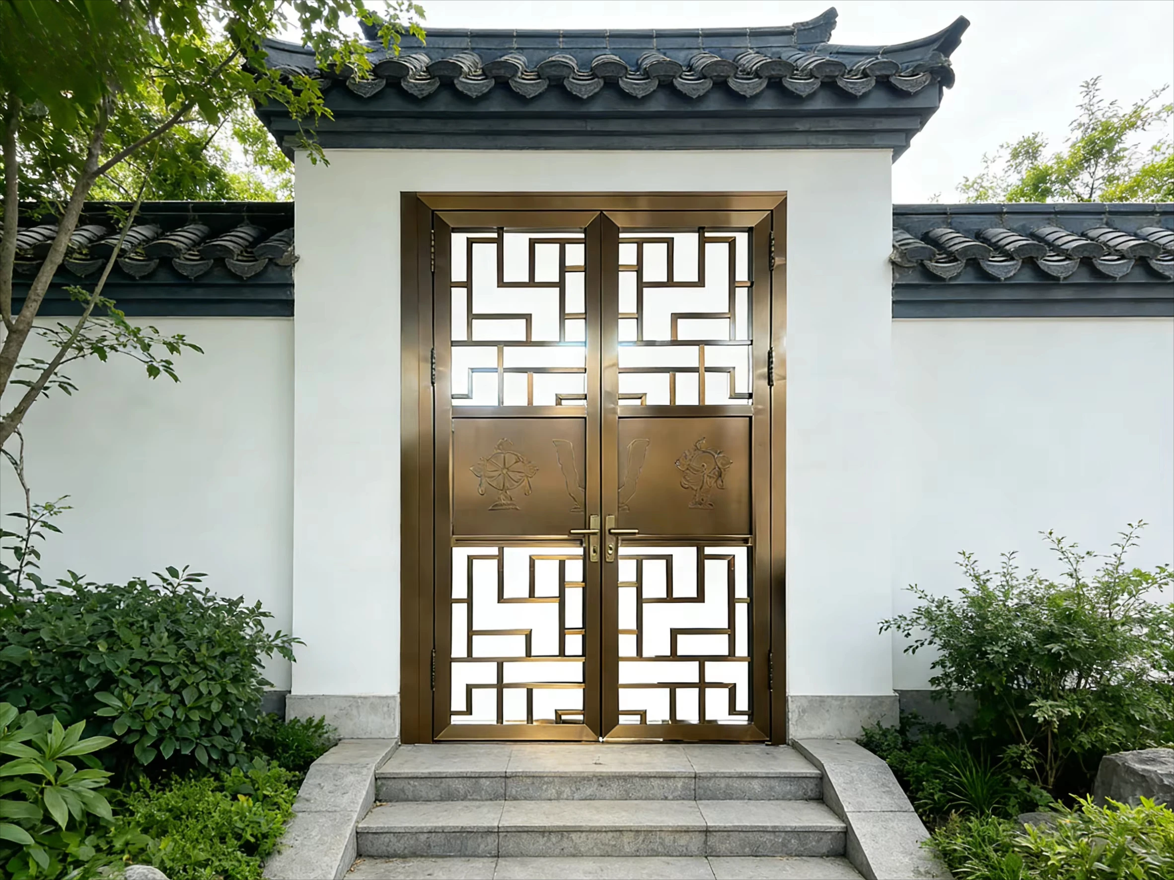 fm-Factory Customized, Cleverly Crafted, Durable, Flame-retardant, Waterproof, Corrosion-resistant Metal Courtyard Door*