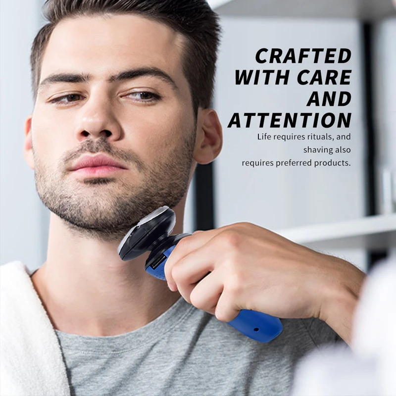 WAIKIL professional men's electric shaver beard and sideburns trimmer USB rechargeable high-power men's shaving machine razor