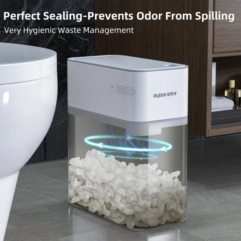 14l Smart Bathroom Trash Can Automatic Bagging Electronic  White Touchless Narrow Sensor Garbage Bin Smart Home