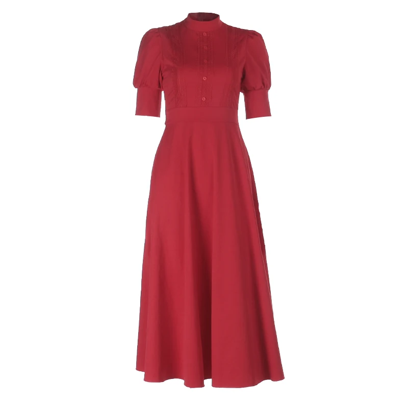 فساتين حفلات ضيقة أنيقة باللون الأحمر برباط نصف كم من Goth فساتين طويلة كلاسيكية جمالية عالية الخصر للنساء لعيد الميلاد