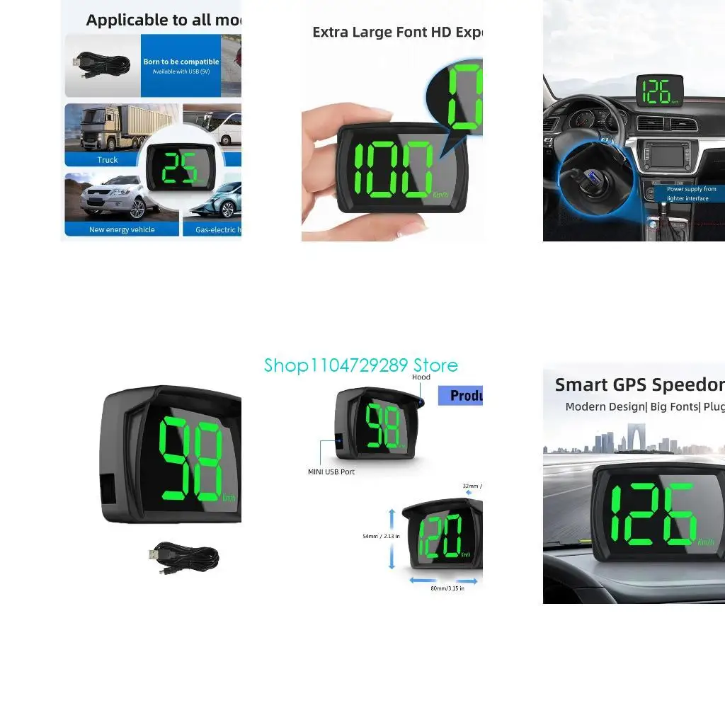 D8KE Vehicle Head Up Display With Accurate Navigation And Real Time Speed Information for Long Distance Safe Driving