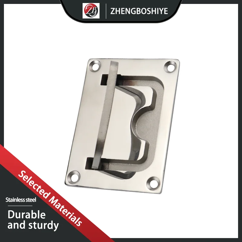 

304 Stainless Steel Folding Handle Industrial Equipment Hidden Buckle Floor Handle Hatch Cover Panel