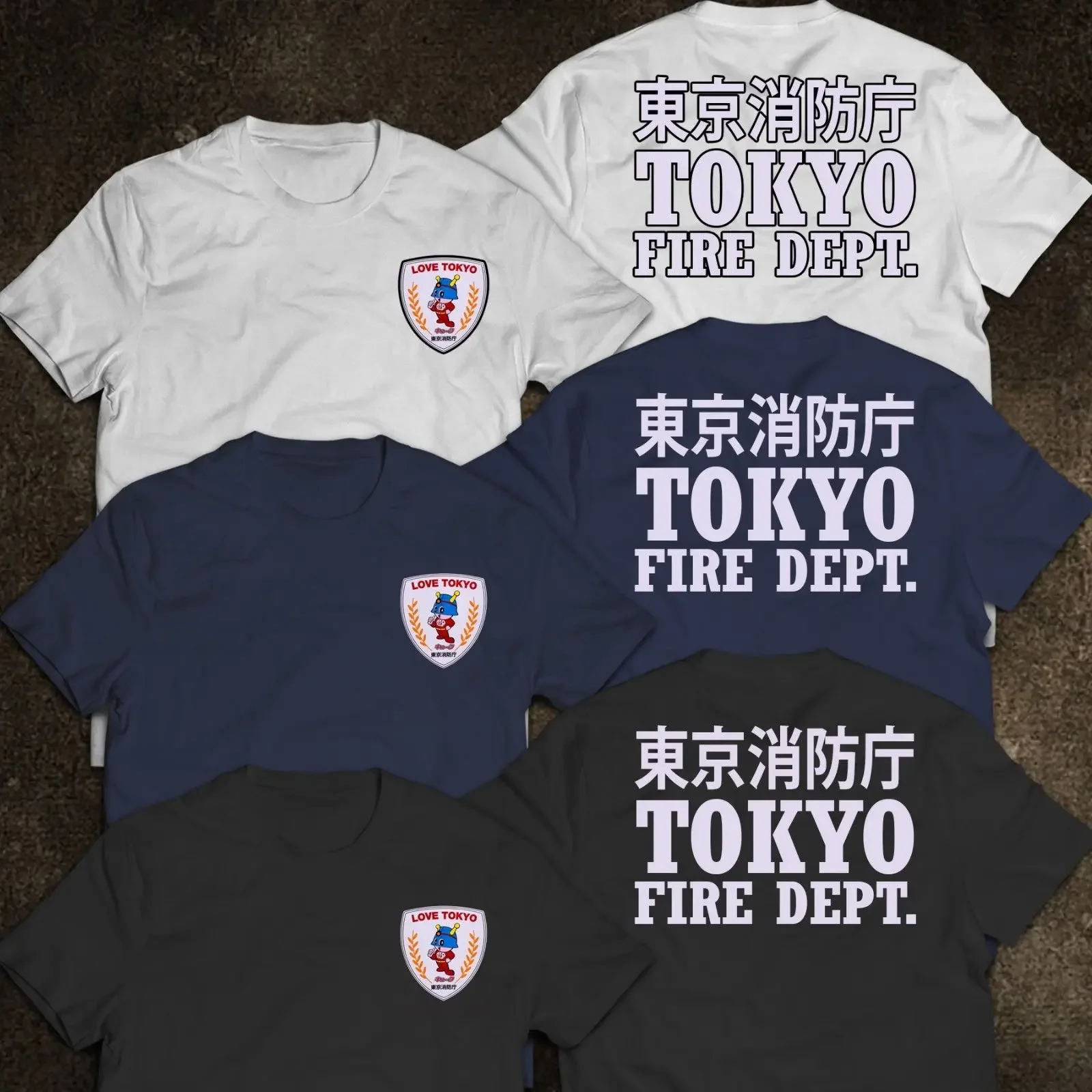 Japan Tokyo Firefighter Fire Department Rare T-Shirt 100% Cotton O-Neck Summer Short Sleeve Casual Mens T-shirt Size S-3XL