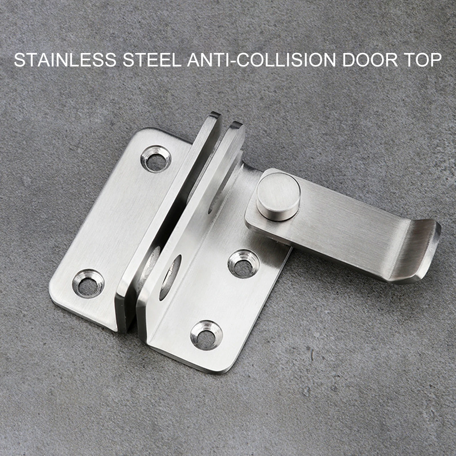 Stainless Steel Door Buckles with Screws Large Left/Right Door Catches for Providing Protections for Children