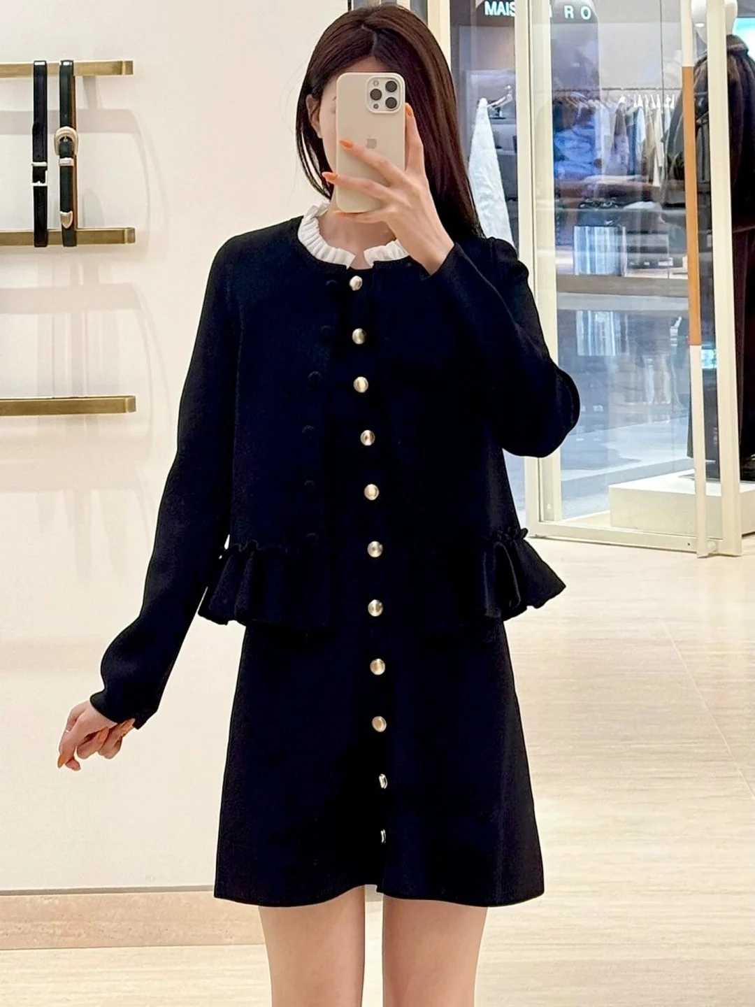 

Ранняя весна или вязаный открытый кардиган, цветной воротник с кружевной отделкой, женский тюнер с французским вырезом из мягкой ткани, длинный све