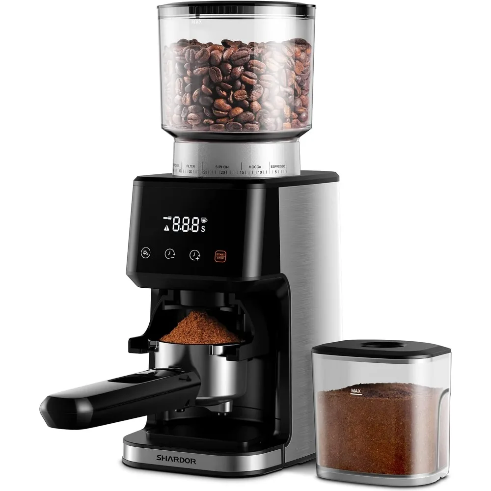 

Electric Conical Burr Coffee Grinder with Touchscreen, 51 Settings, Anti-Static Stainless Steel for Home Espresso