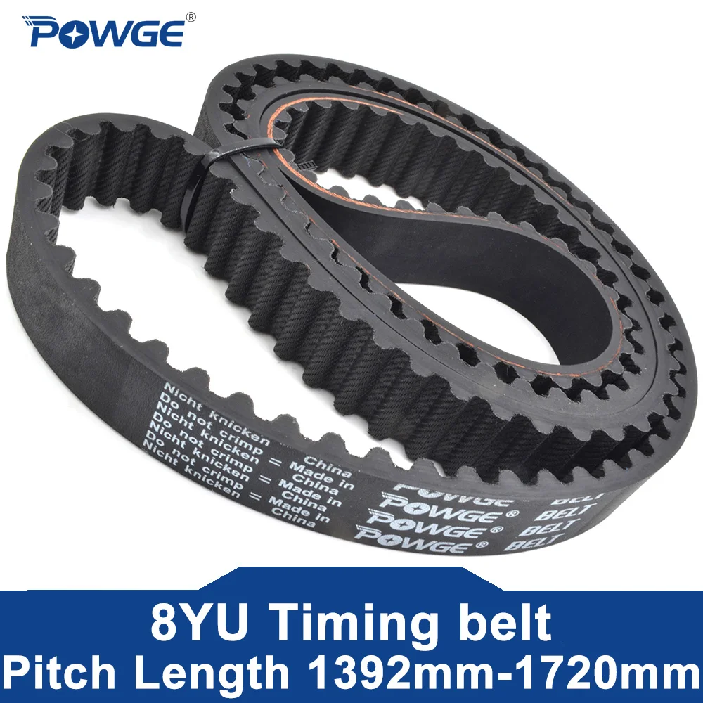 POWGE 8YU Timing belt Lp= 1392 1400 1424 1440 1456 1480 1496 1504 1520 1544 1568 1600 1640 1656 1680 1688 1720 Width 15-80mm