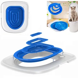Reusable Cat Use Toilet Training Products Pet Cats Plastic Toilet Trainer Cat Toilet Training Kit Pets Litter Cleaning Tray Mat