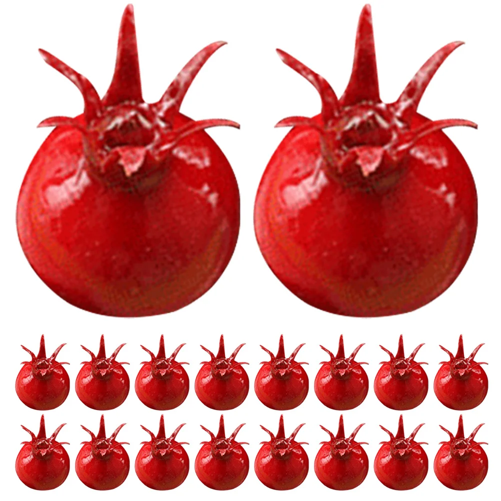 

100Pcs Artificial Pomegranate Vivid Fake Fruit Props for Photography Fruit Basket Decor Home Display Table Centerpiece
