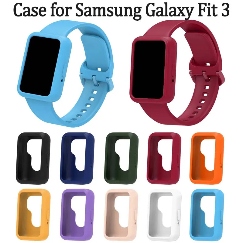 For Samsung Galaxy Fit 3 Smartwatch Silicone Protective Case - Colorful, Durable, and Lightweight Accessory for Your Smartwatch