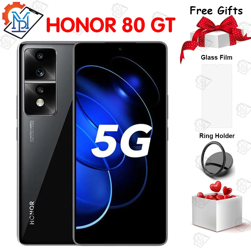 

Original HONOR 80 GT 5G Mobile Phone 6.67 Inches AMOLED 120Hz Screen Snapdragon 8+ Gen 1 Octa Core Magic UI 7 NFC Smartphone