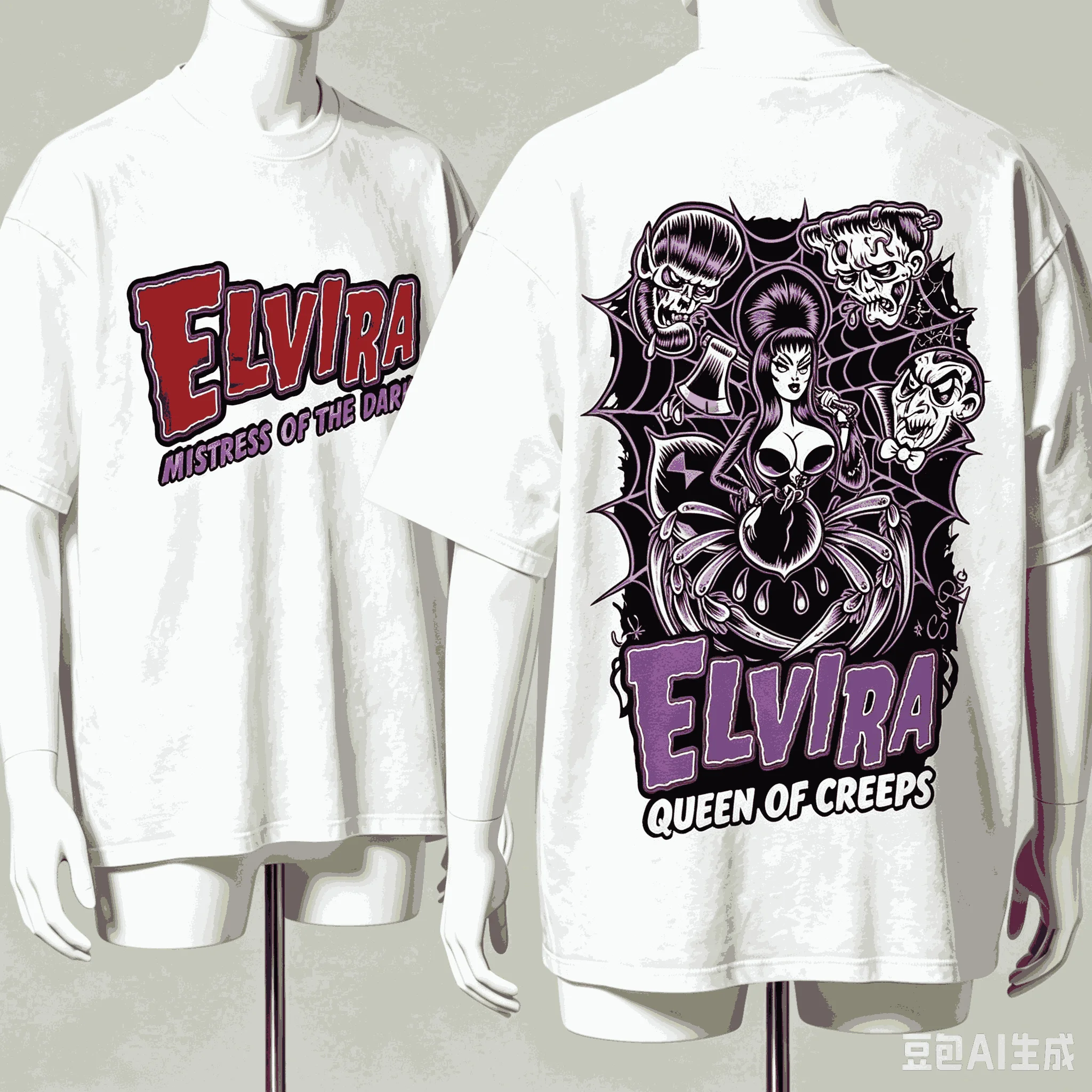 Elvira Mistress of the Dark for Fan Gift T-shirt Men Women Harajuku Oversized Unisex Short Sleeve Streetwear high quality soft