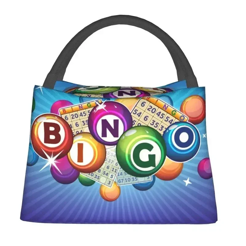 Bingo-Papierspiel, wiederverwendbare Lunchbox für Damen, wasserdichter Kühler, thermische Lebensmittel-isolierte Lunchtasche, Reise, Arbeit, Picknick-Behälter