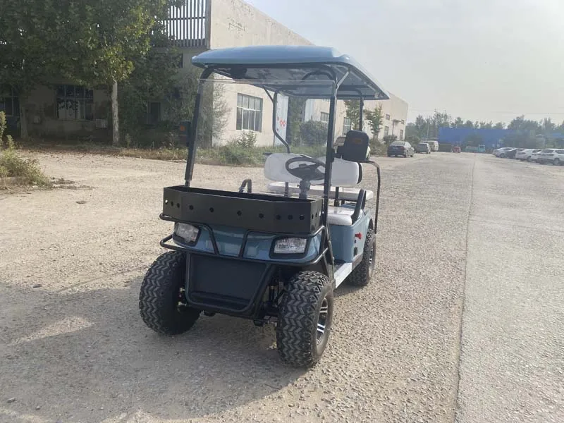 العلامة التجارية الجديدة 4 عجلة عربة فائدة السيارة 4 مقاعد سيارة الغولف الكهربائية الزرقاء #2