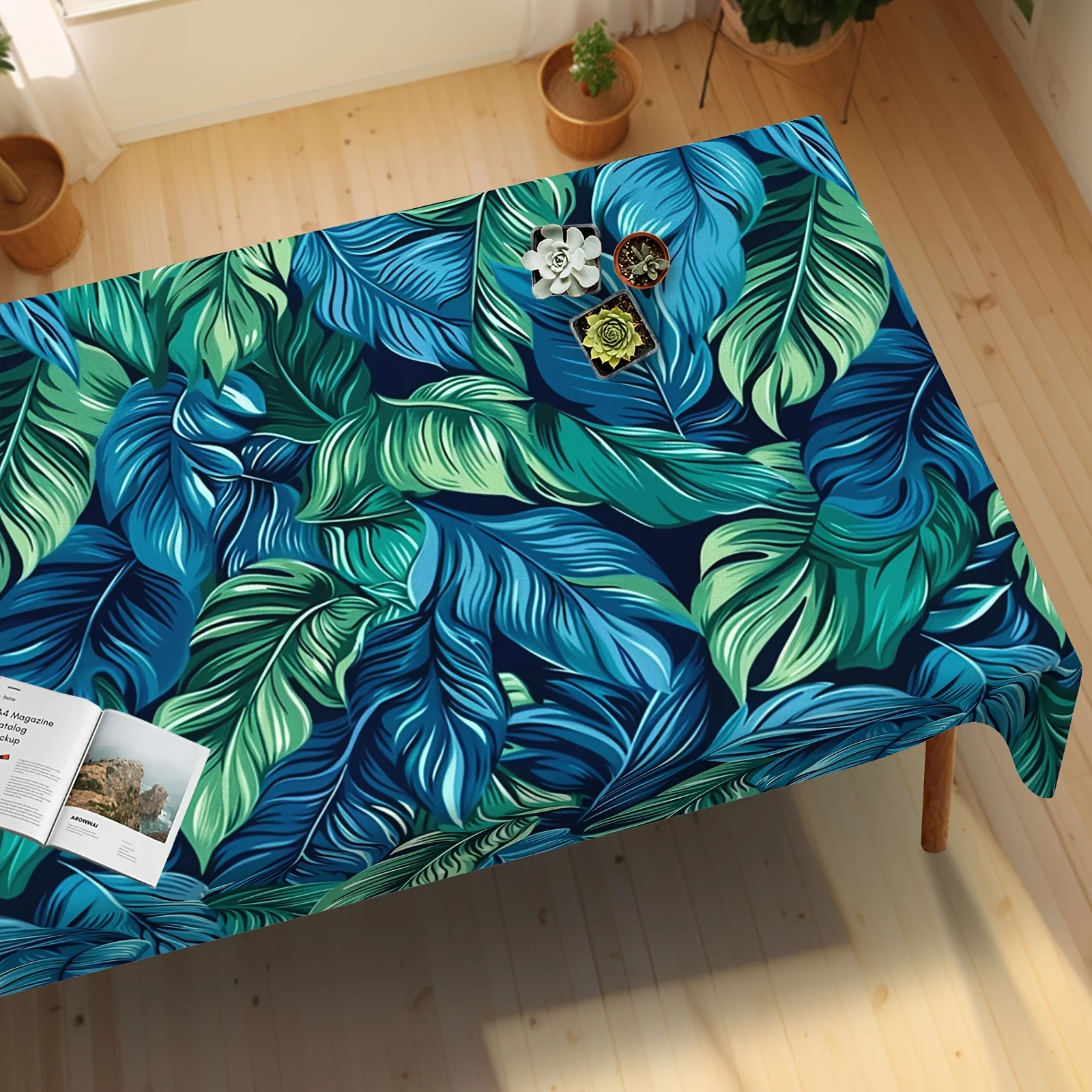 One rectangular tablecloth, spring/summer tablecloth, Hawaiian vacation style tablecloth