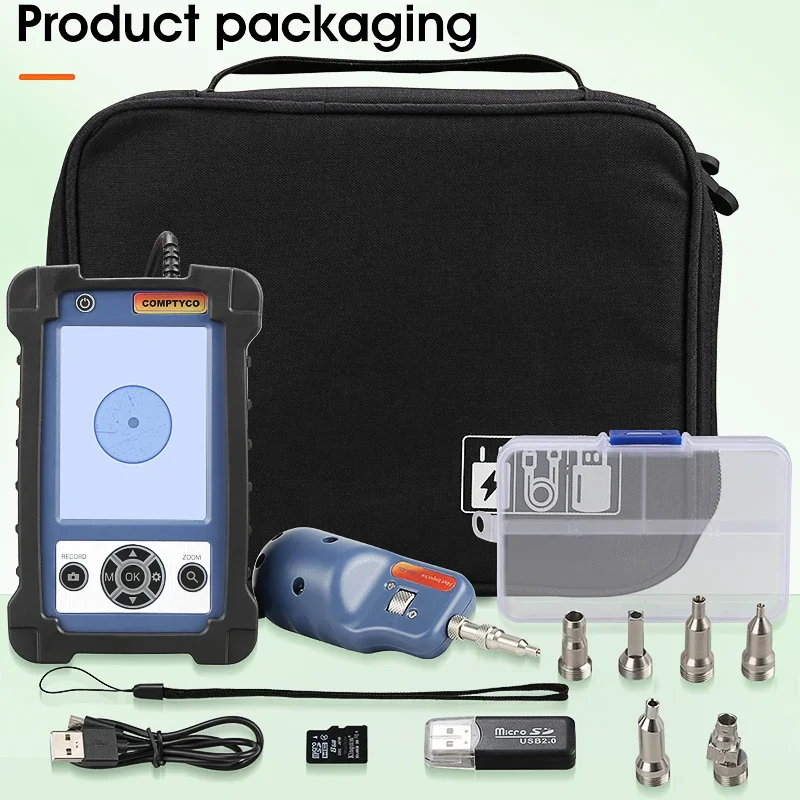 

COMPTYCO Fiber Microscope Optical Fiber Video Inspection Probe Fiber Inspector with LCD Monitor