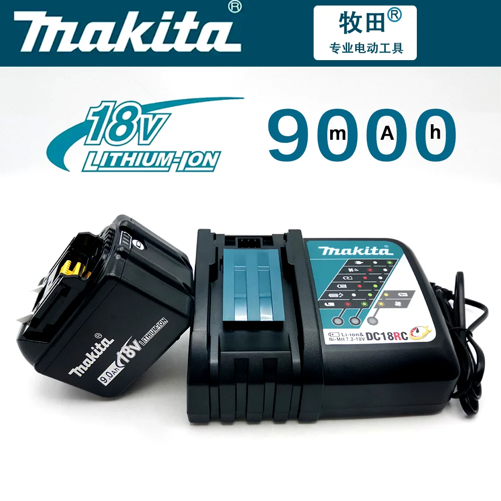 

Original Makita 18V battery and charger BL1860 BL1850B BL1850 BL1840 BL1830 replaced with Makita 18650 9.0Ah power tool