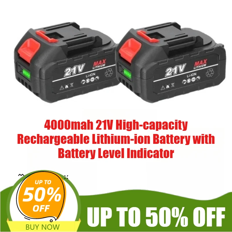 

4000mah 21V High-capacity Rechargeable Lithium-ion Battery with Battery Level Indicator