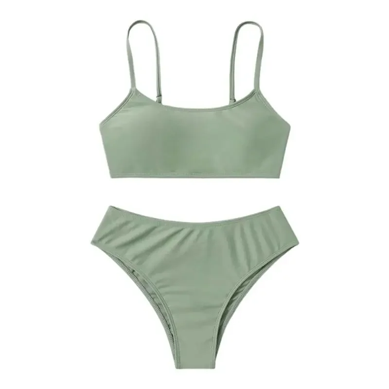 8-14 anni Set bikini tinta unita t Costume da bagno per bambini Costume da bagno per adolescenti Costumi da bagno per bambini Ragazze