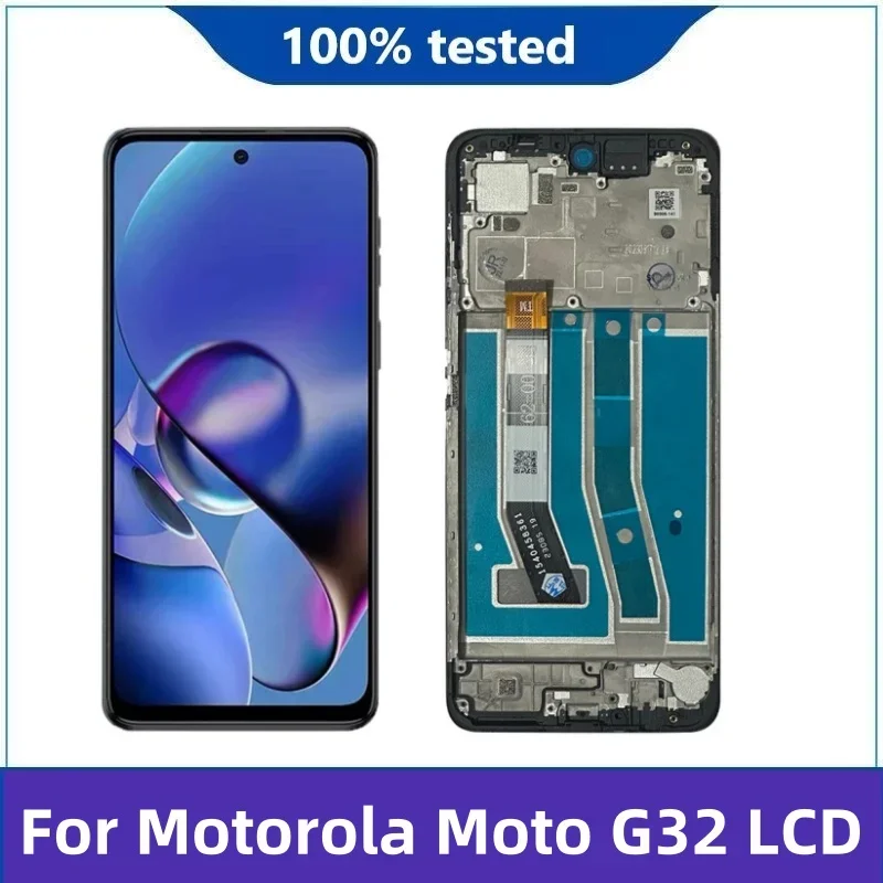 

новый 6,5 "для Motorola Moto G32 ‎ XT2235-2, XT2235-3 Сенсорный ЖК-дисплей с рамкой Digiziter в сборе для экрана Moto G32