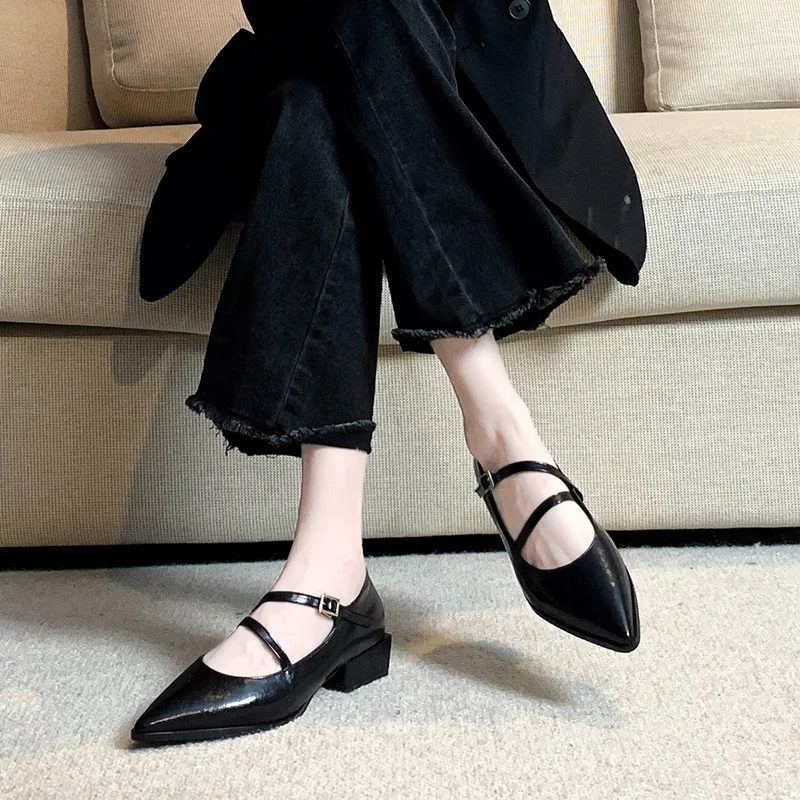 أحذية امرأة مسطحة الخريف كل مباراة ساحة تو كعب منخفض فستان الصليب الصيف الخريف الباليه ليوبارد ريترو ليوبارد ماري جينس