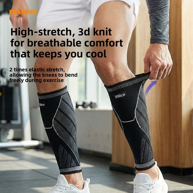 Men Women Outdoor Sports Running Football Basketball Leg Shin Calf Compression Guards Breathable Anti Collision Protective Sleev
