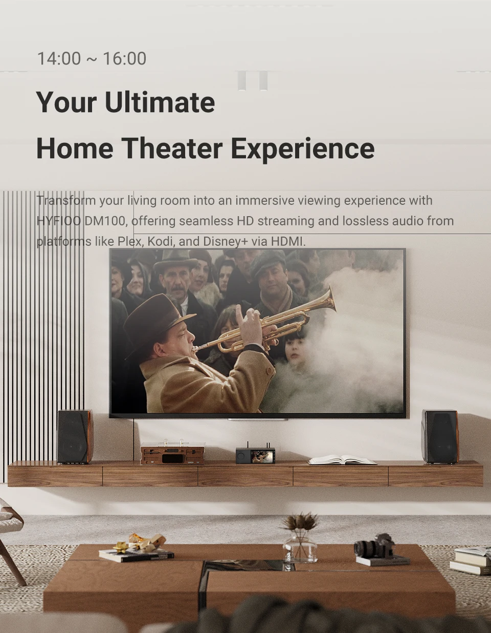 AIYIMA&HYFIOO DM100 Musik Streamer Media Player Bluetooth 5.4 Wireless Audio 5,5 Zoll LCD Unterstützung AirPlay NAS Spotify – Detail 19