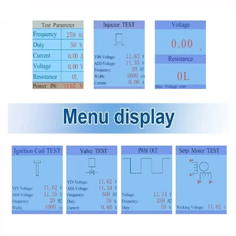 Picture 6: QDB-4A Auto Ignition Coil Tester Car Idle Stepper Motor Solenoid Valve Injector Actuator Fault Detector Driver PWM Generator