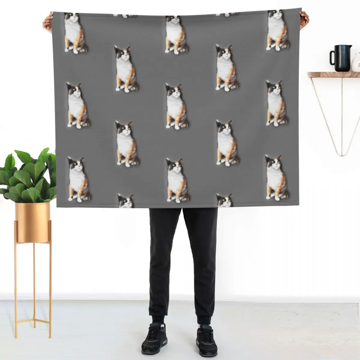 Calico Cat Throw Blanket Hairy Decoratives decorative Decorative Sofa Thermals For Travel bed plaid Blankets