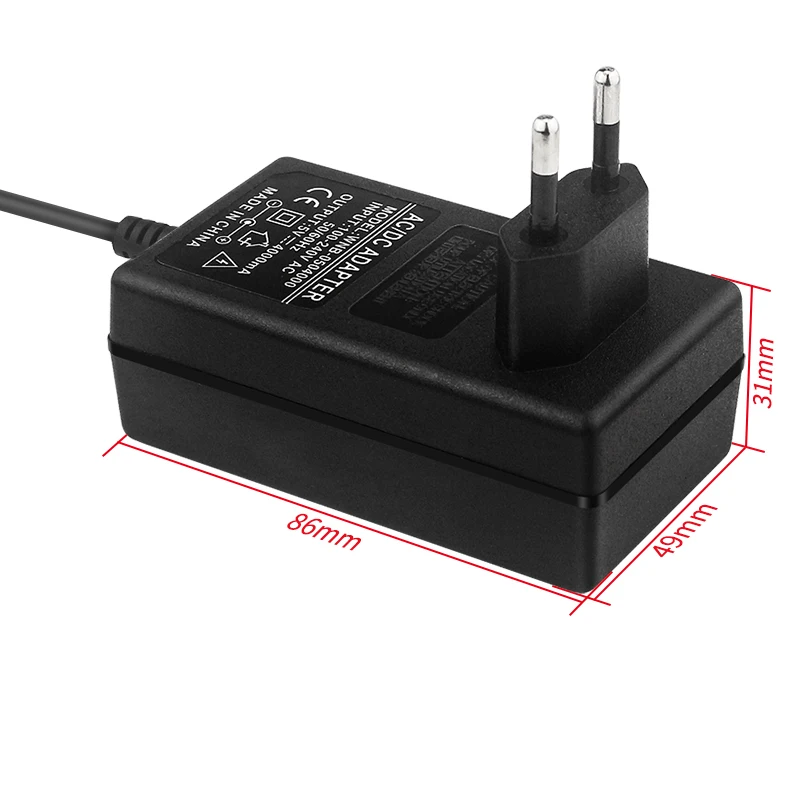 Orange Pi 5 Plus Power Adapter 5V 4A Charger 20W USB Type C Power Supply EU US UK Plug for OPI 5/5B/4 LTS Raspberry Pi 4B