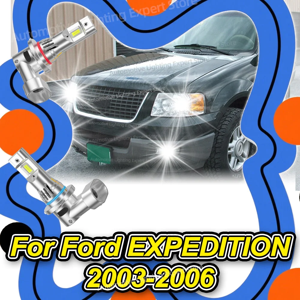 

2/4Pcs 6000K Canbus Led Lamp CSP Car Headlight Light 180W with Fan For Ford EXPEDITION 2003 2004 2005 2006