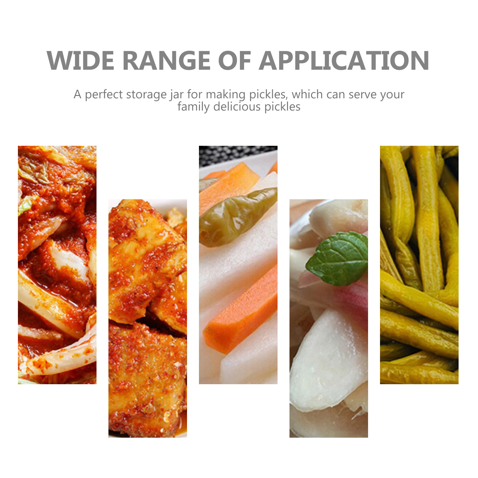 

Household Pickles Sealing Can Japanese Style Glass Kimchi Jar Airtight Fermenting Food Container Glass Pickling Jar