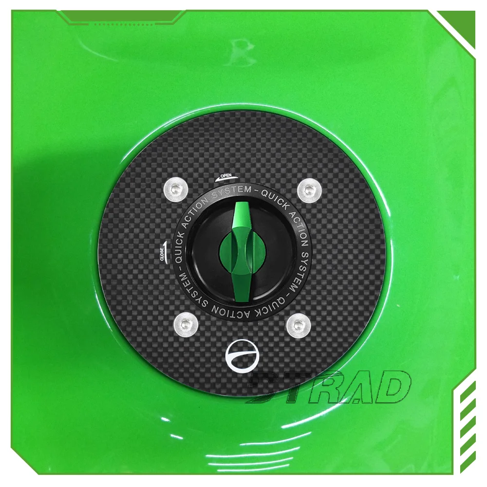 Carbon Fiber Fuel Tank Cap For KAWASAKI NINJA 650 400 2017-2025 NINJA ZX-25R 250 1000SX Motorcycle Keyless Gas Oil Tank Cover