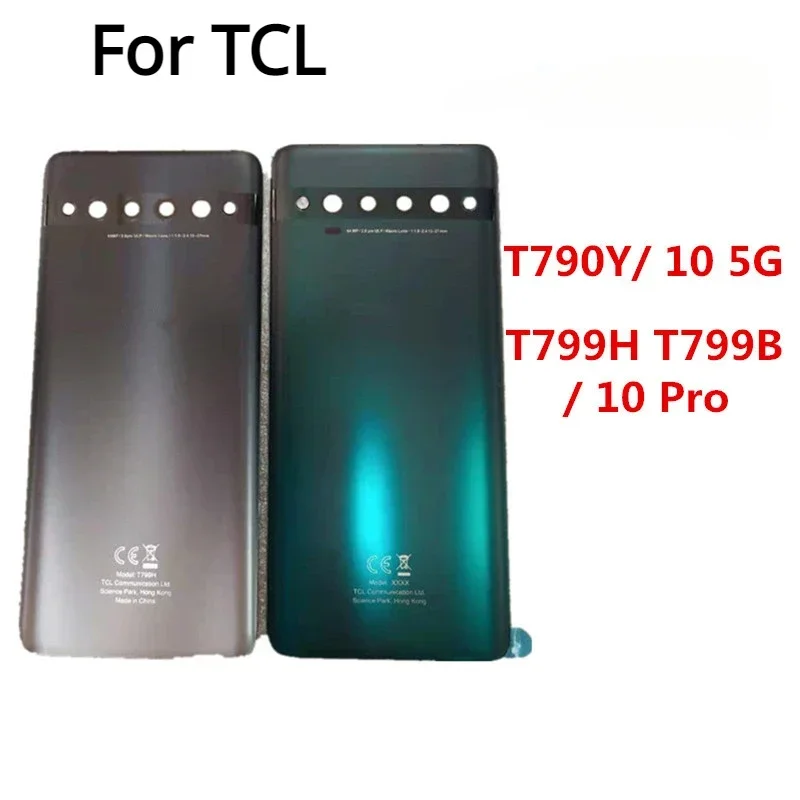 

Корпус для TCL 10 Pro T799H T799B / 10 5G T790Y, ремонт крышки аккумулятора, Замена задней двери телефона, Задняя деталь + наклейка логотипа