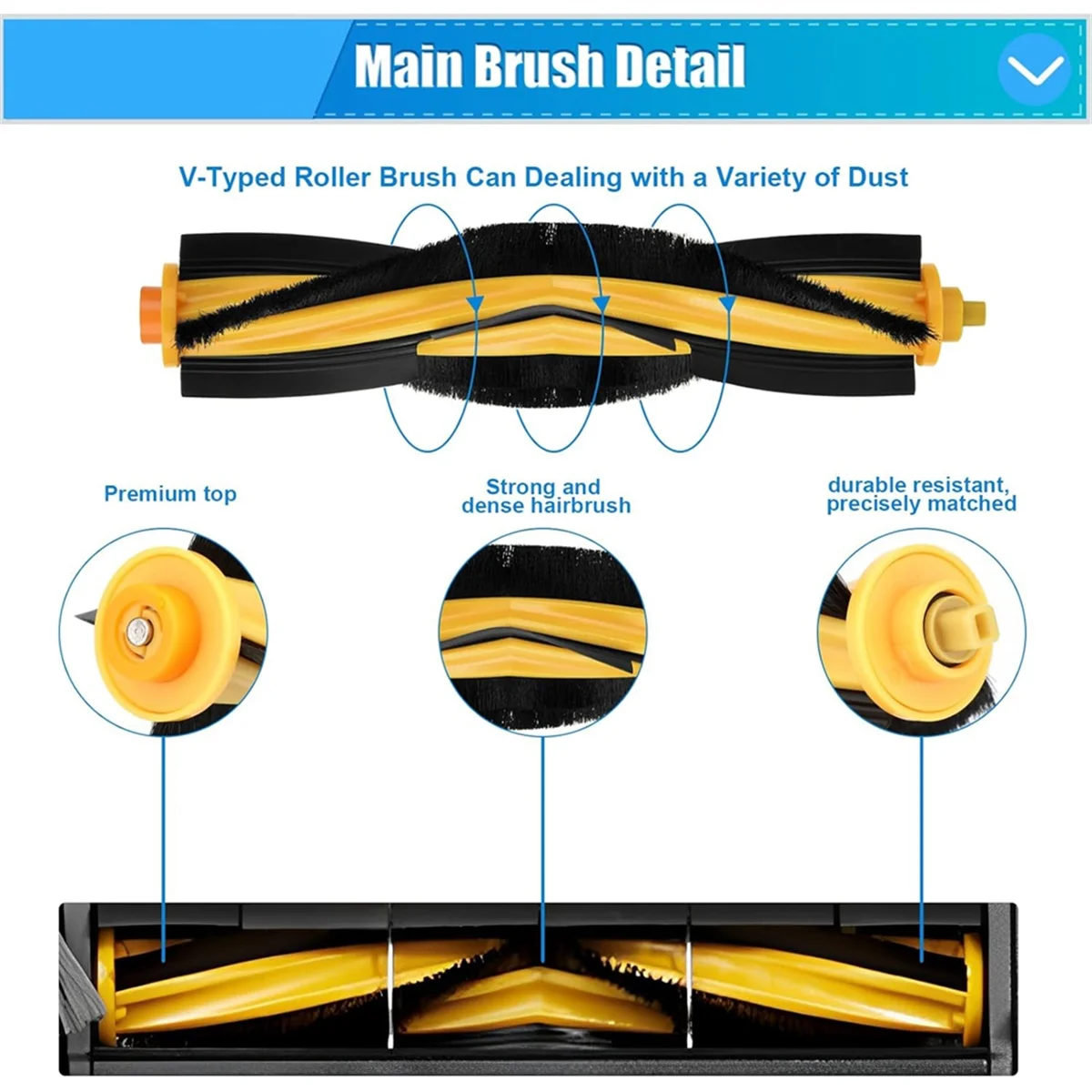 Accesorios para aspiradoras Deebot T9 T8 N8 Robot aspirador Cepillo Lateral cepillo principal accesorios de filtro