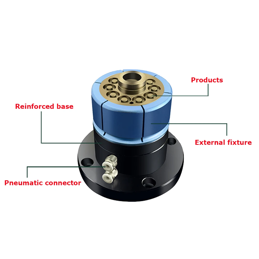 Pneumatic Special-Shaped Fixing Fixture, Workpiece End Face External Clamping and Internal Support