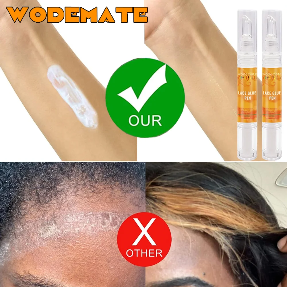 Lace Glue Pen Waterproof Wig Adhesive Invisible Hair Replacement Glue Strong Hold Bonding Glue For Toupee Hairpiece Frontal 5ml