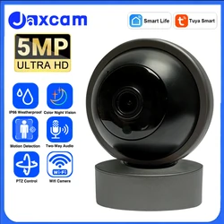 Tuya Smart Life Cámara 5MP Wifi Monitoreo a través de teléfono móvil infrarrojo Visión nocturna 360 ° Seguimiento de cámara de vigilancia PTZ