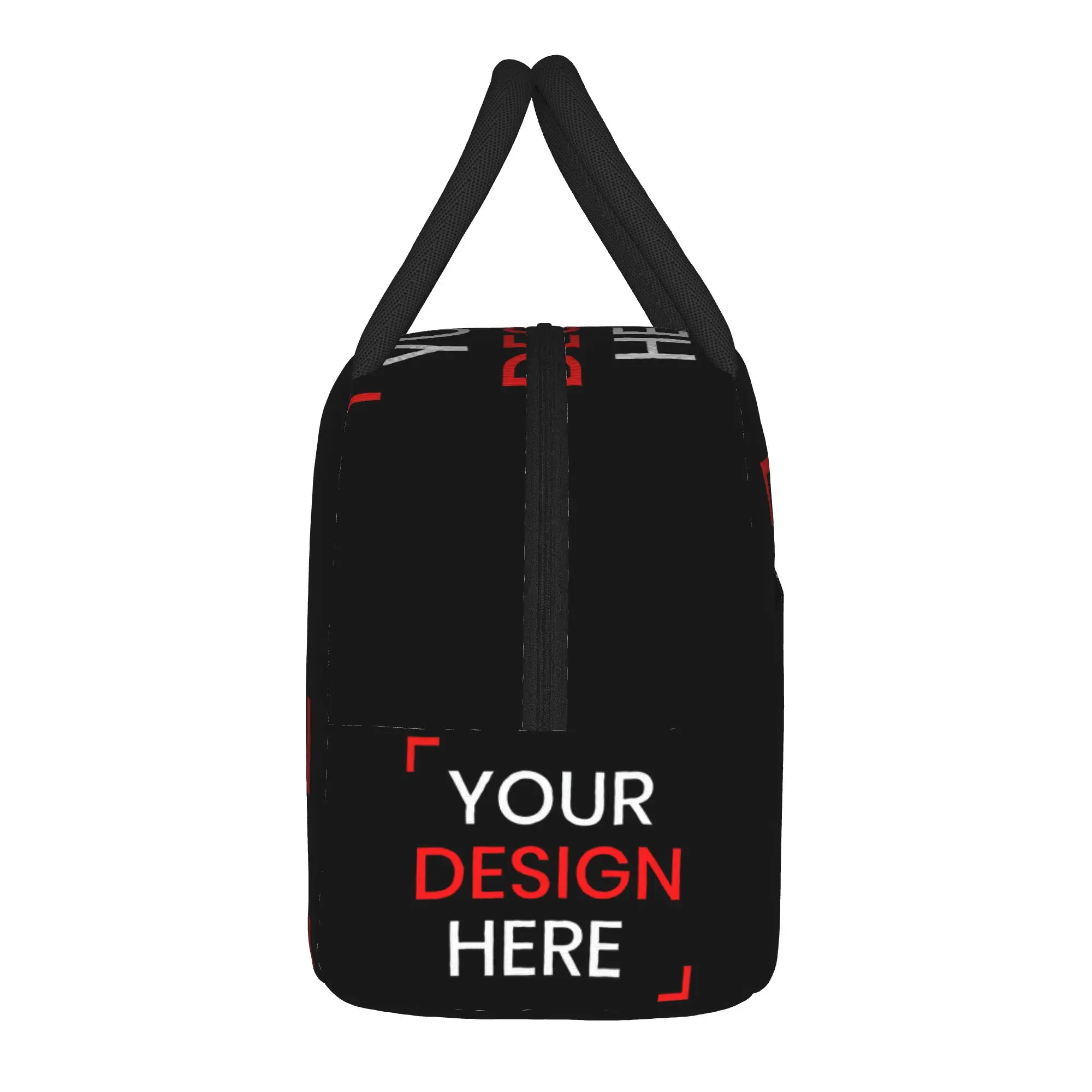 Custom Photo Logo Insulated Lunch Bag for Women Leakproof Customized Your Design Here Thermal Cooler Lunch Tote Kids School