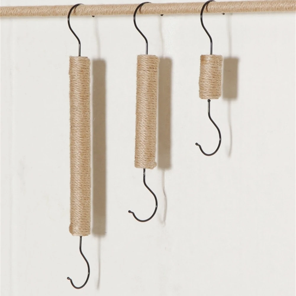 

Metal S Hanger Hook Clothing Store Decorative Hemp Rope S Shape Display Holder